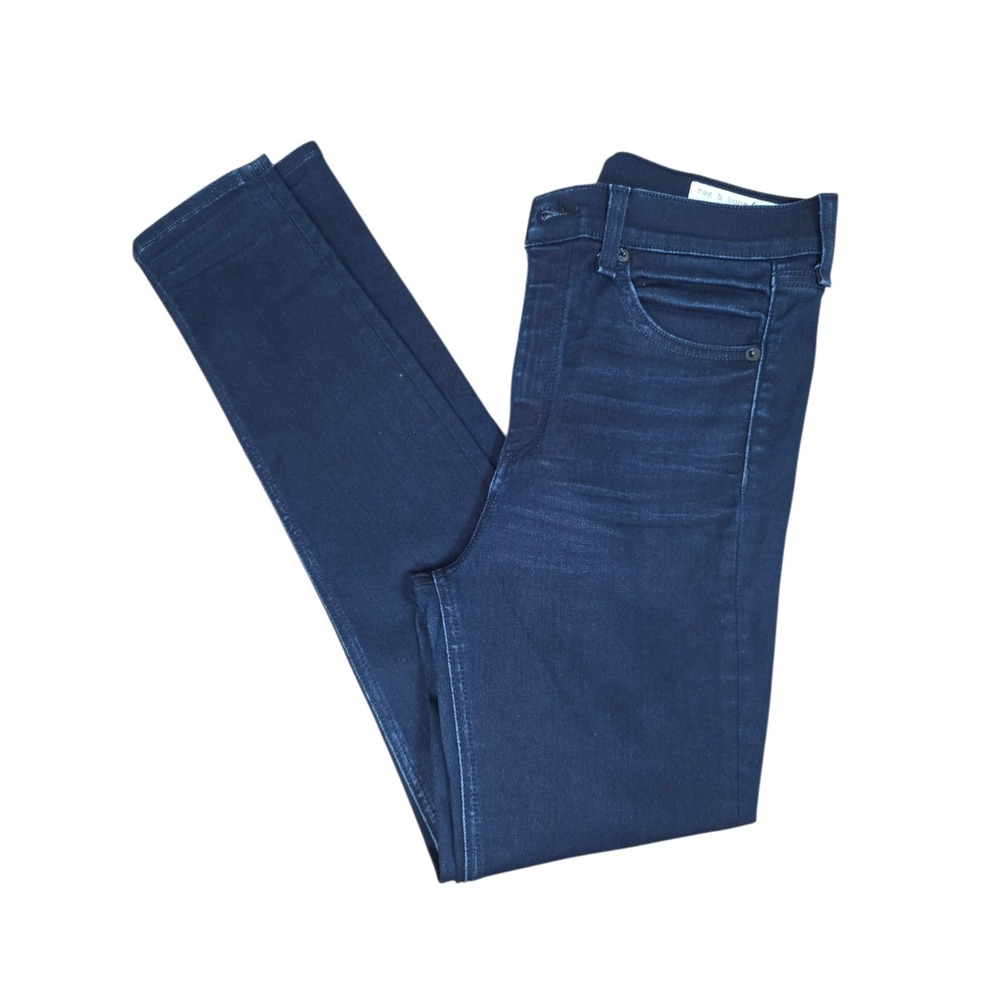 Rag & Bone High Rise Skinny Ankle Jeans Womens 27 Dark Wash Stretch
